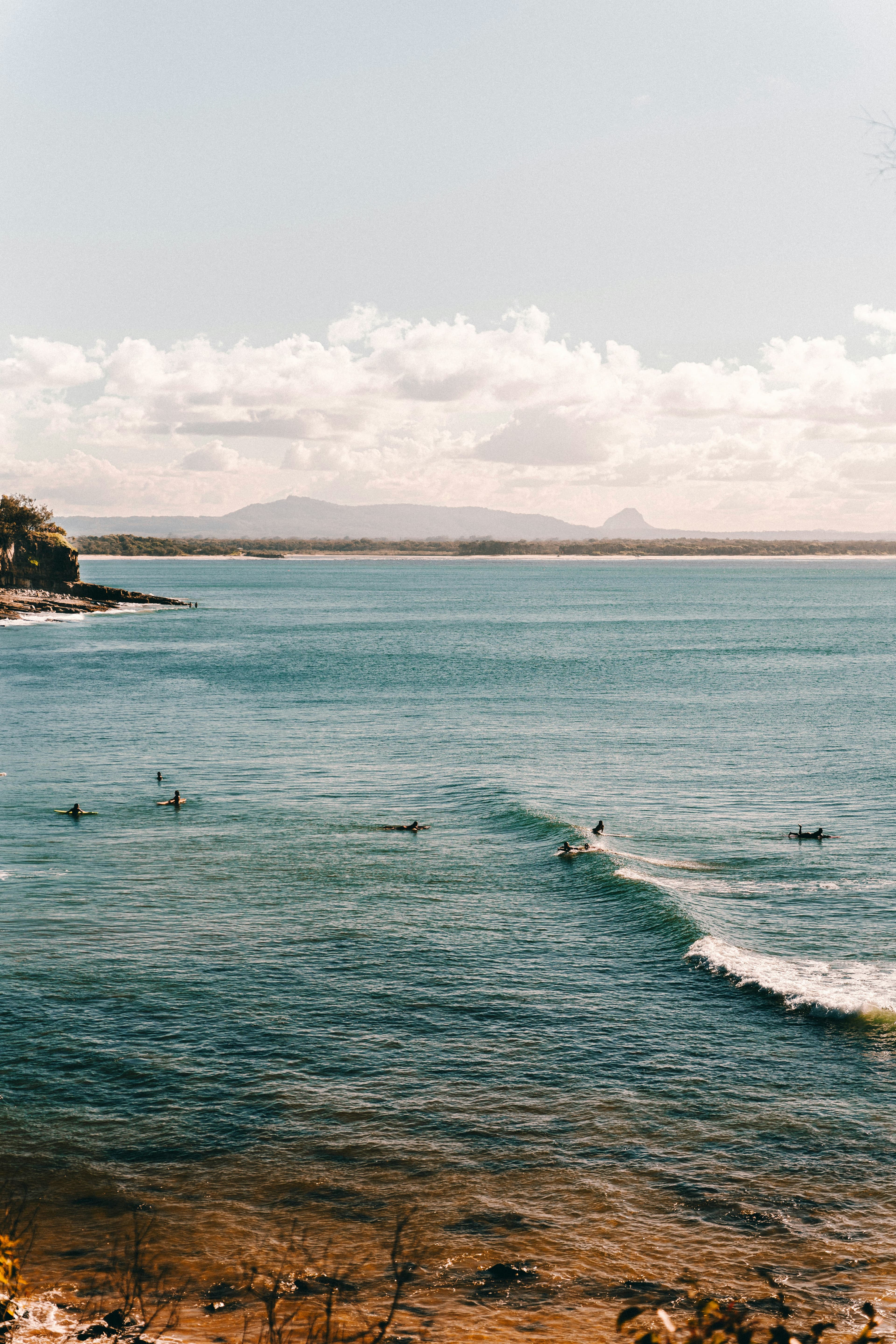Surfing at Noosa Heads, QLD, Australia