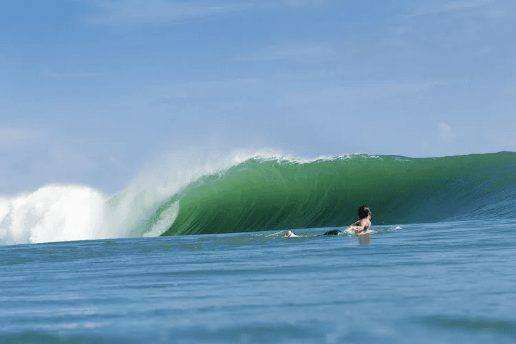 Surfing at Salsa Brava, Puerto Viejo, Costa Rica
