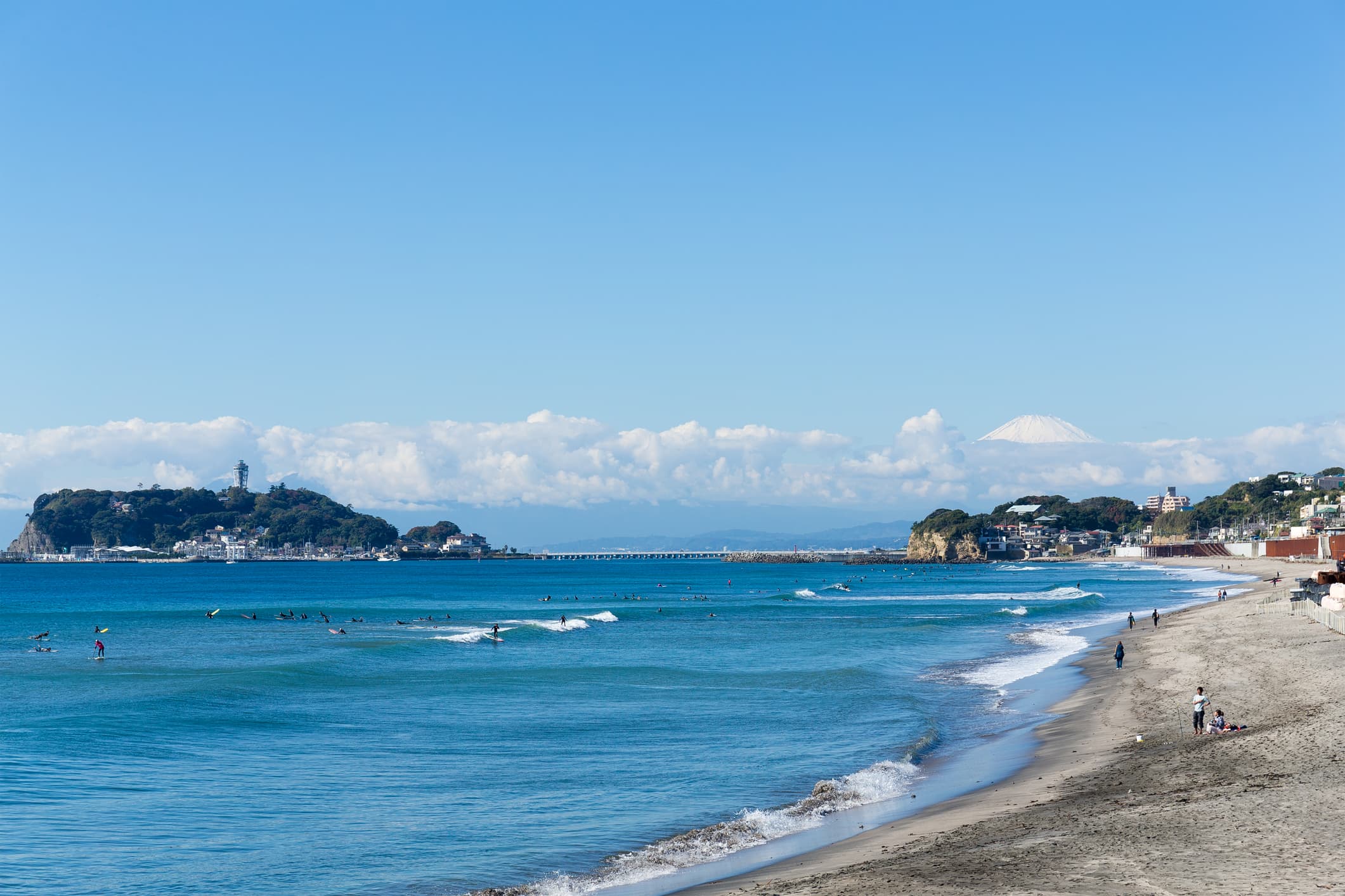 Surfing at Shonan (Enoshima / Kugenuma), Kanagawa, Japan