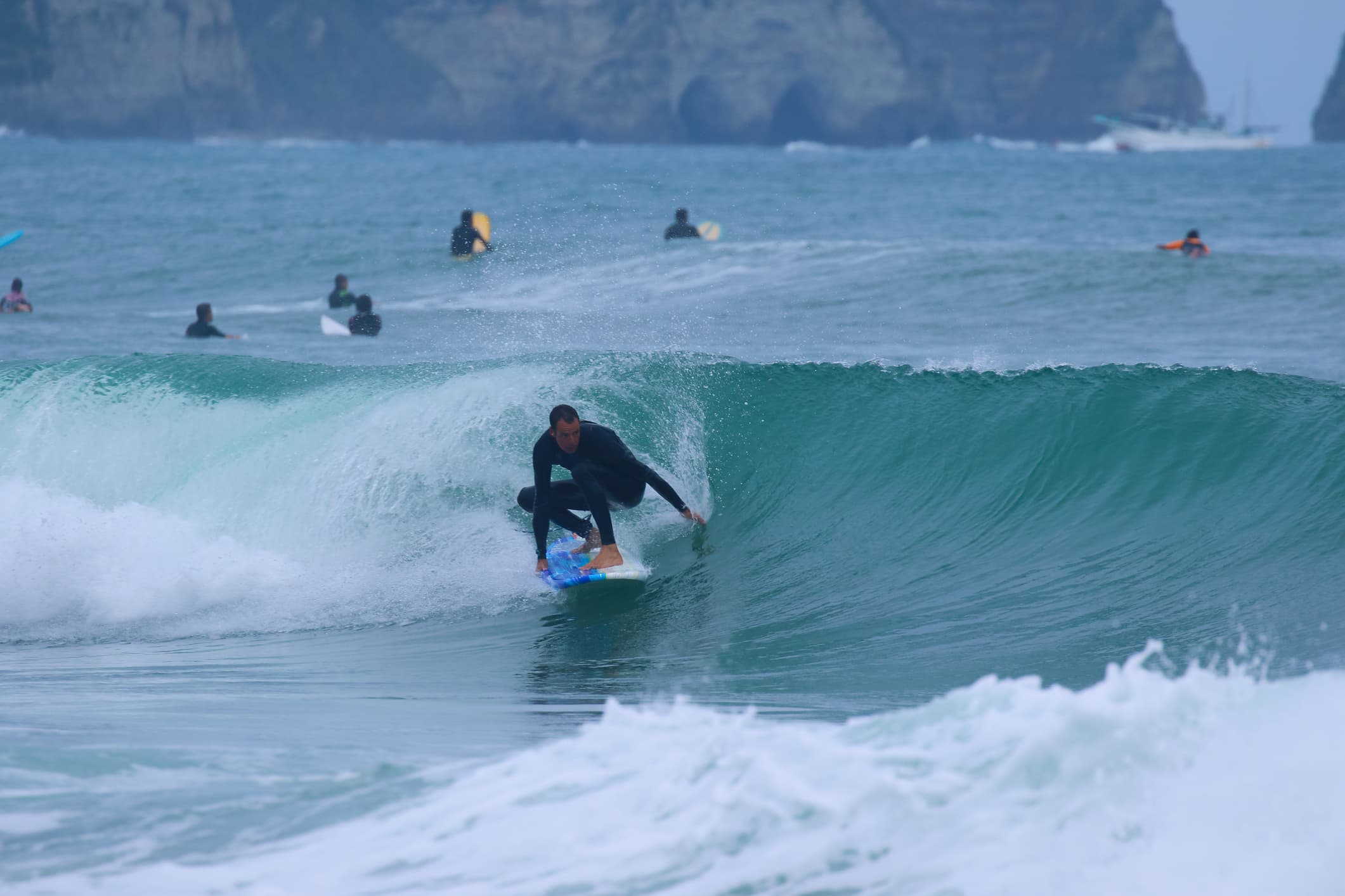 Surfing at Ichinomiya (Tsurigasaki), Chiba, Japan