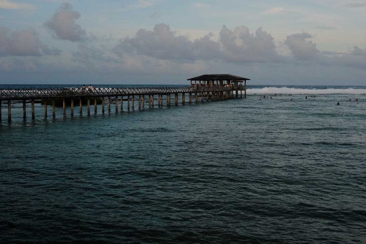 Surfing at Cloud 9, Siargao, Philippines