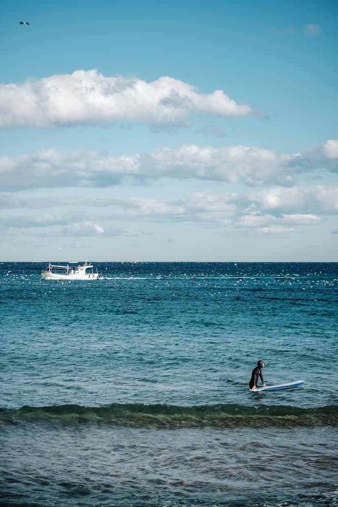 Surfing at Yangyang (Surfing Beach), Gangwon, South Korea