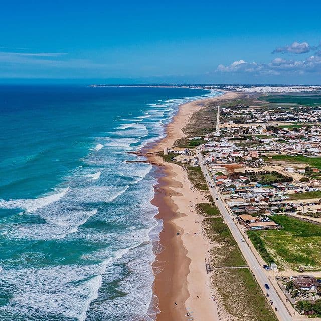 Surfing at El Palmar, Cádiz, Spain