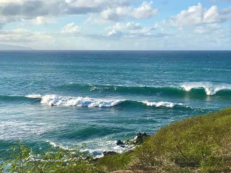 Surfing at Ho'okipa, Maui, USA