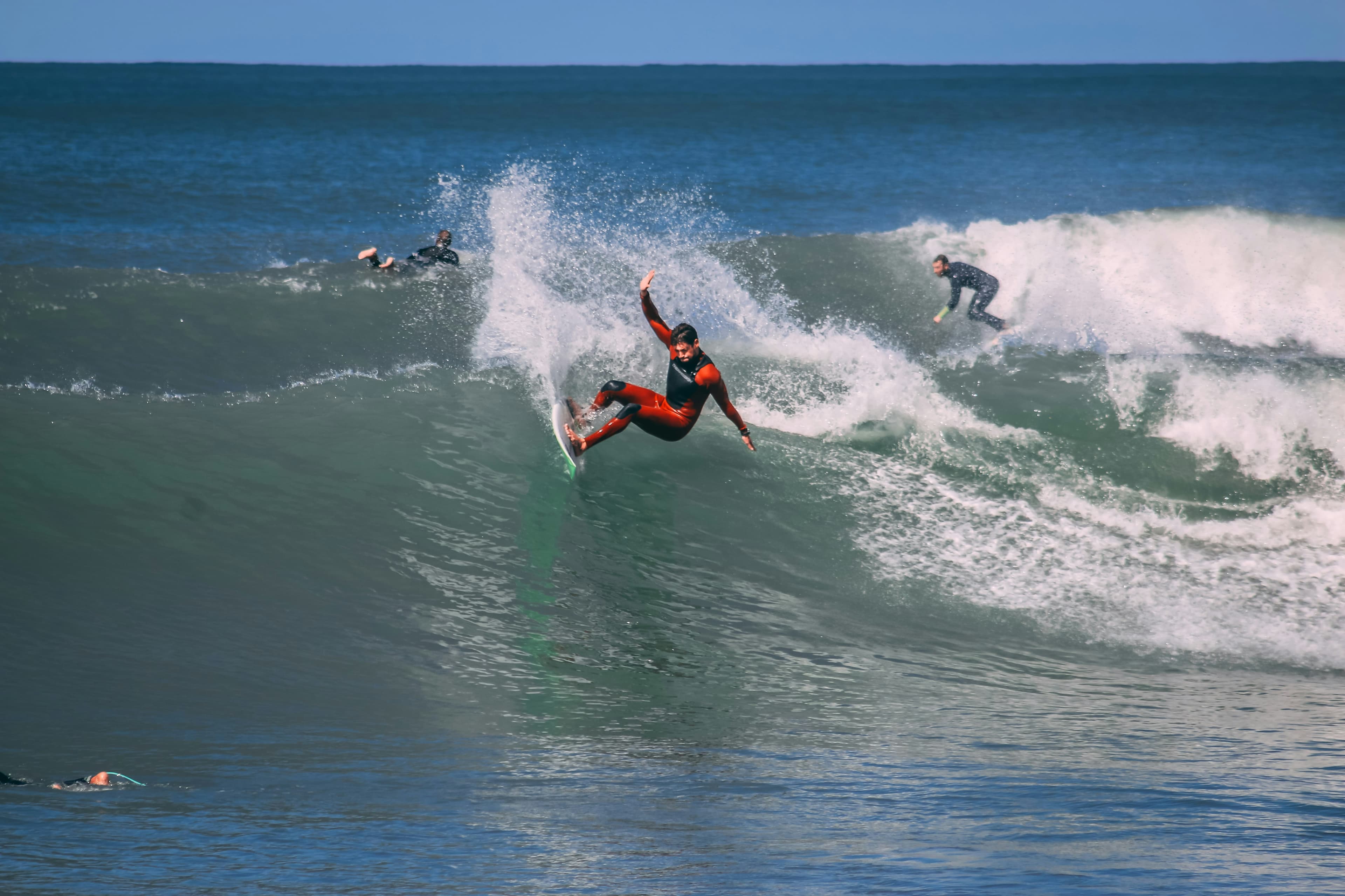 Surfing at Miramar, Buenos Aires Prov., Argentina
