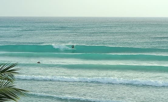 Surfing at Freights Bay, Christ Church, Barbados