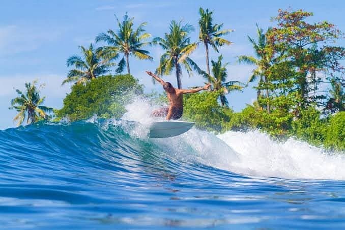 Surfing at Itacaré, Bahía, Brazil