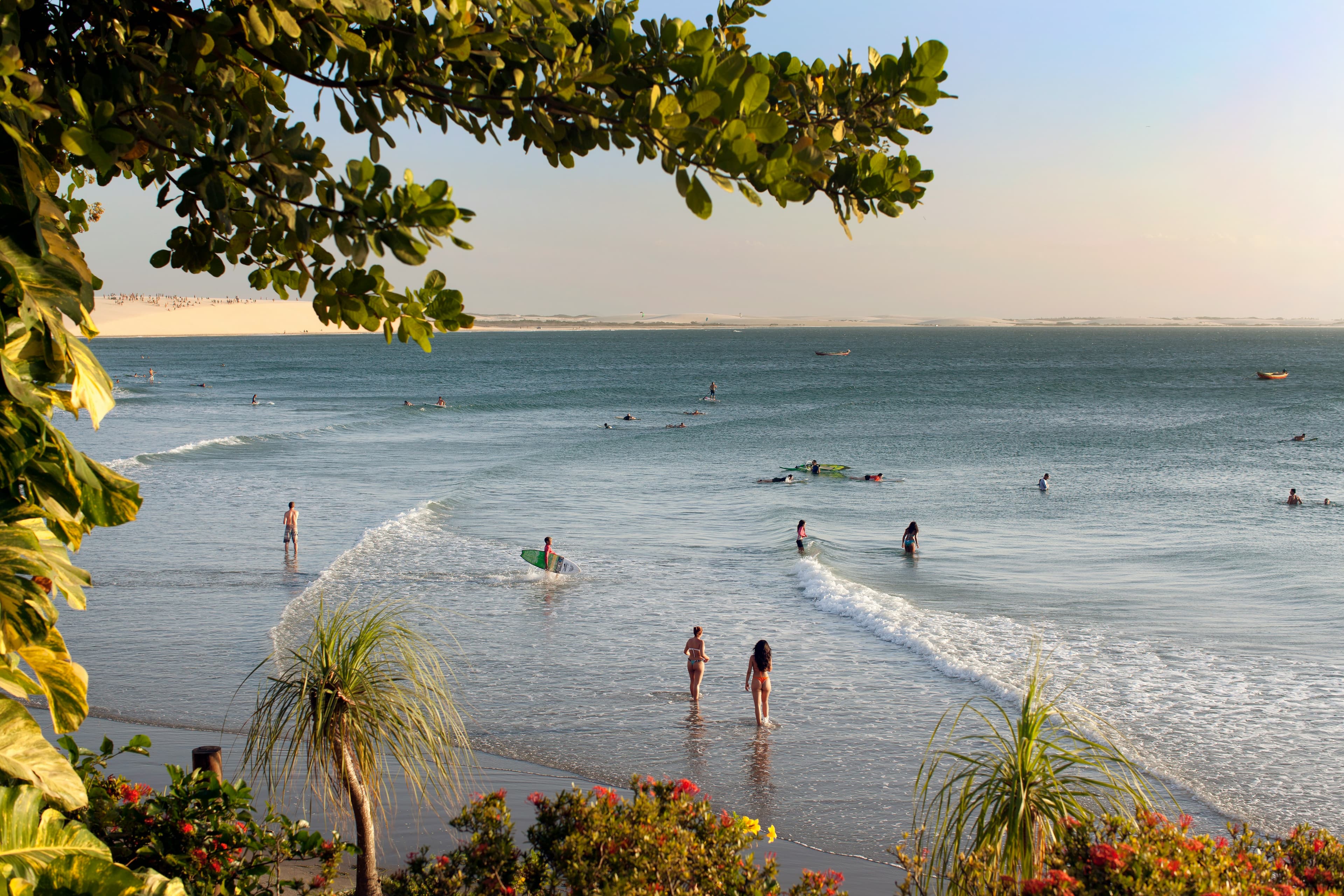 Surfing at Jericoacoara, Ceará, Brazil