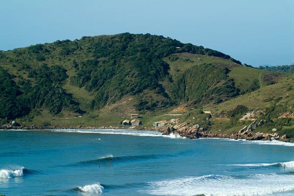 Surfing at Praia do Rosa, Santa Catarina, Brazil