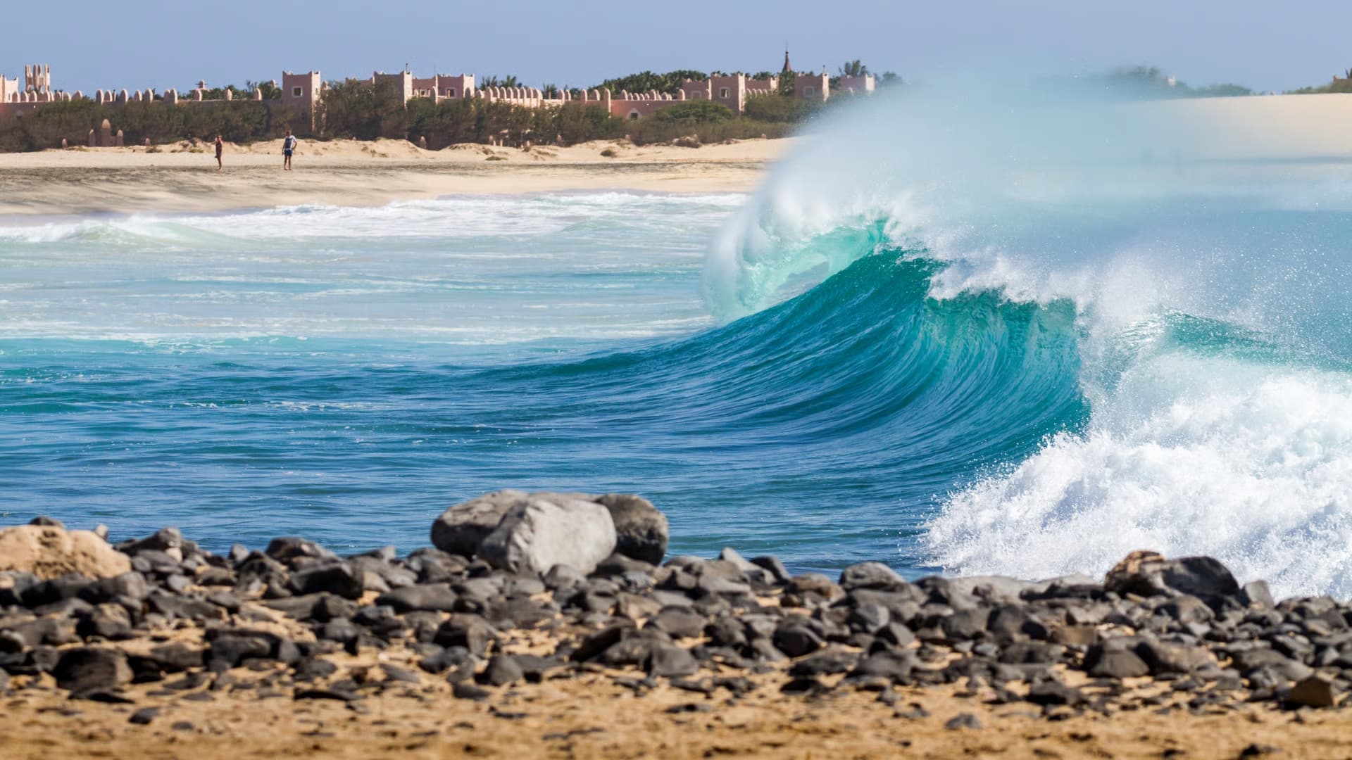 Surfing at Ponta Preta, Sal, Cape Verde