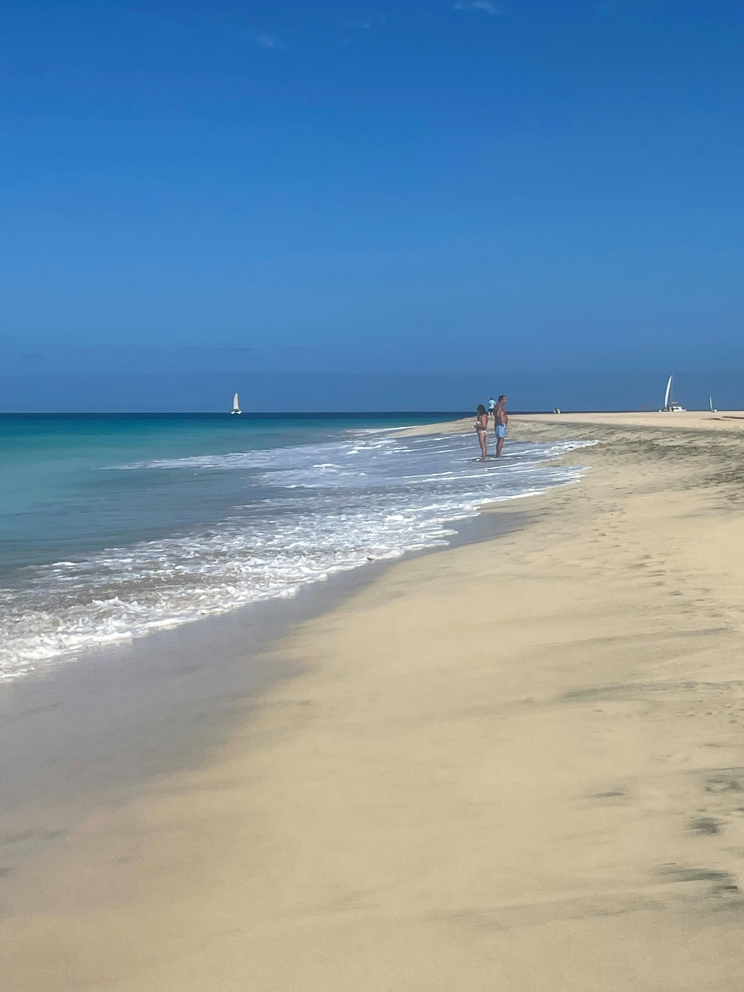 Surfing at Santa Maria Beach, Sal, Cape Verde