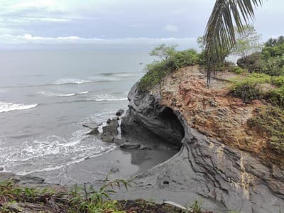 Surfing at Ladrilleros, Buenaventura, Colombia