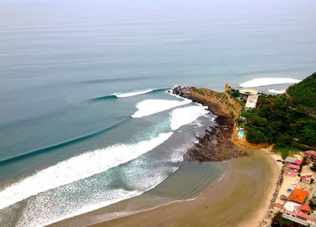 Surfing at Montañita, Santa Elena, Ecuador