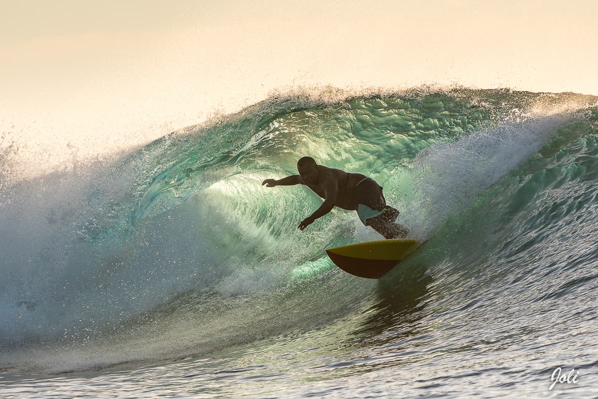 Surfing at Restaurants, Tavarua, Fiji