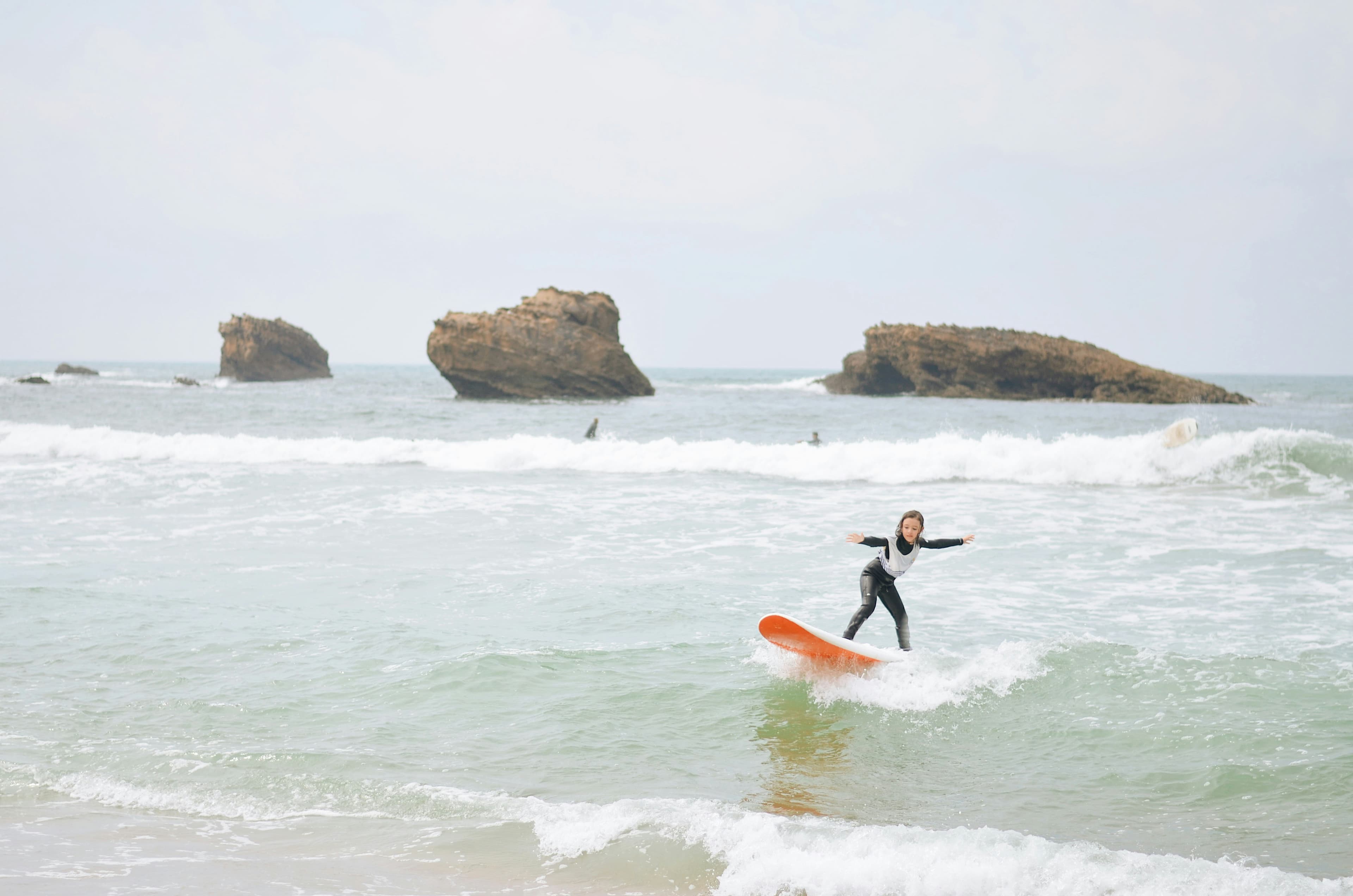 Surfing at Biarritz (Grande Plage), País Vasco, France