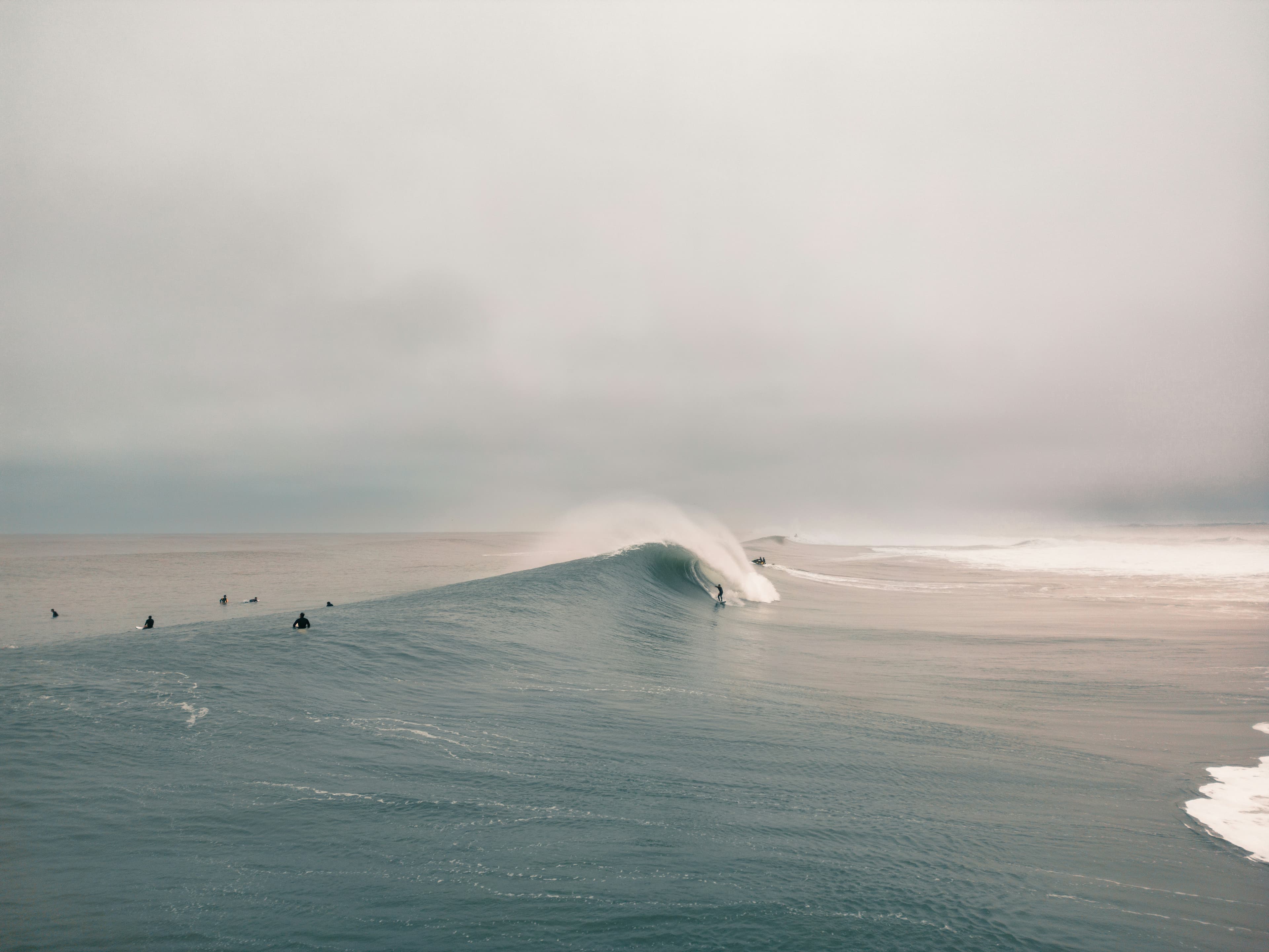 Surfing at Hossegor (La Gravière), Landes, France