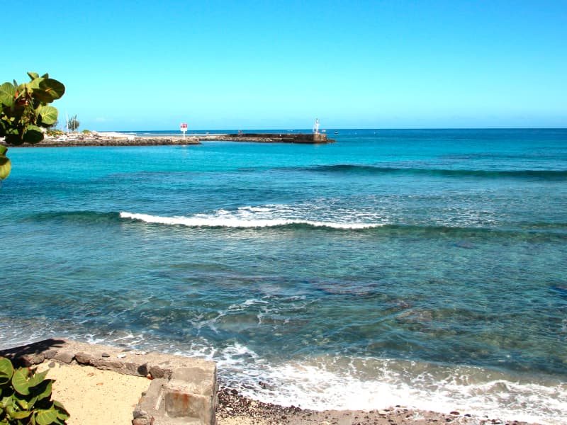 Surfing at Les Roches Noires, Saint-Gilles, France