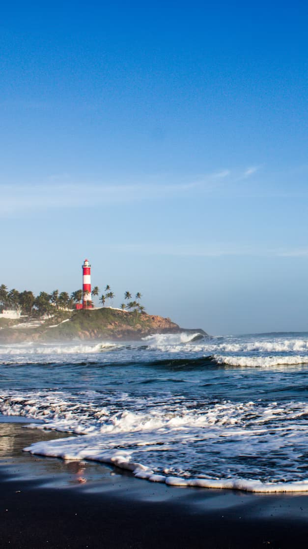 Surfing at Kovalam (Mahabalipuram), Tamil Nadu, India