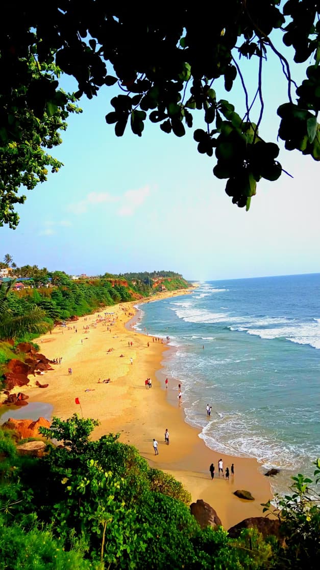 Surfing at Varkala, Kerala, India