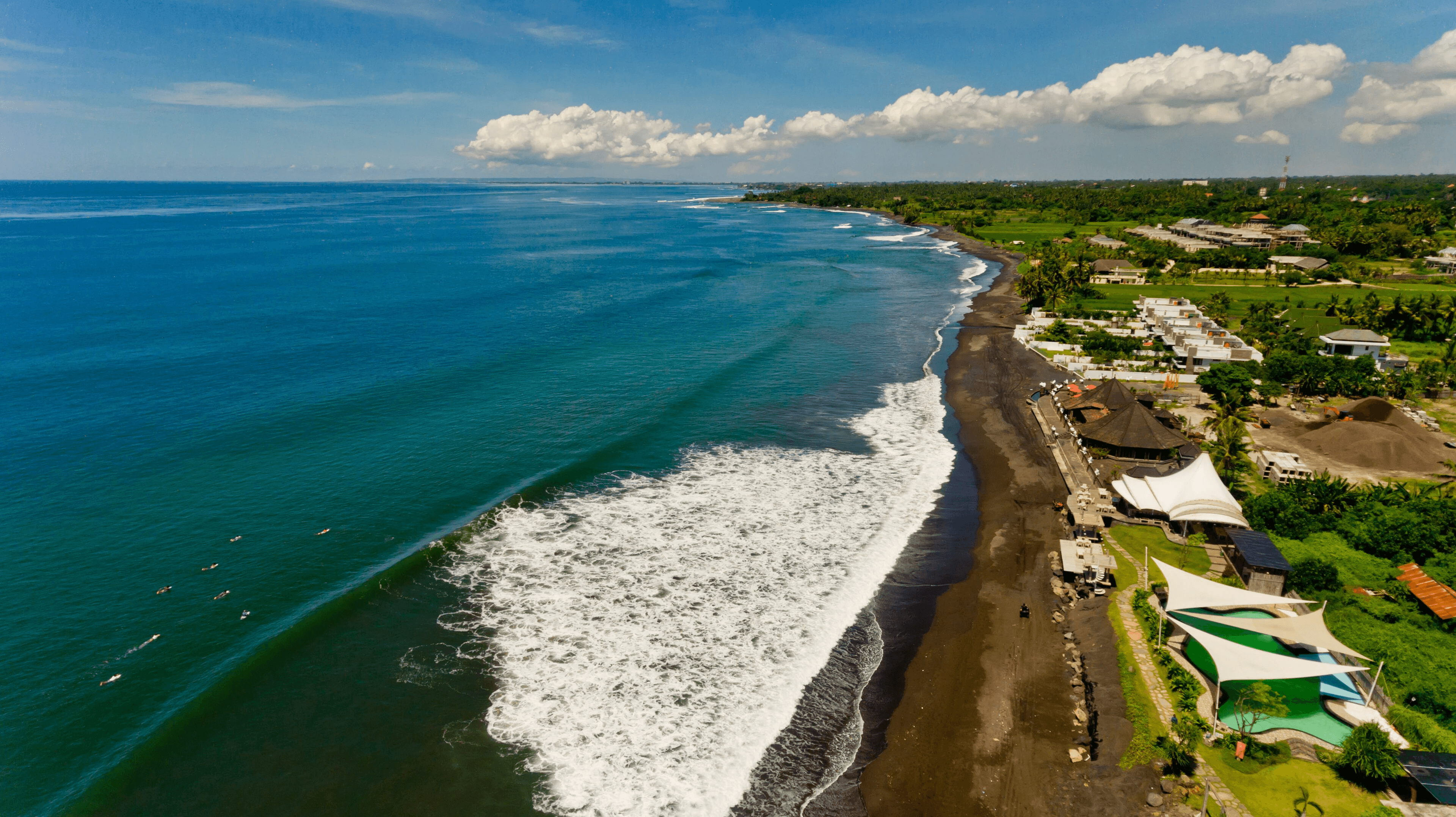Surfing at Keramas, Bali, Indonesia
