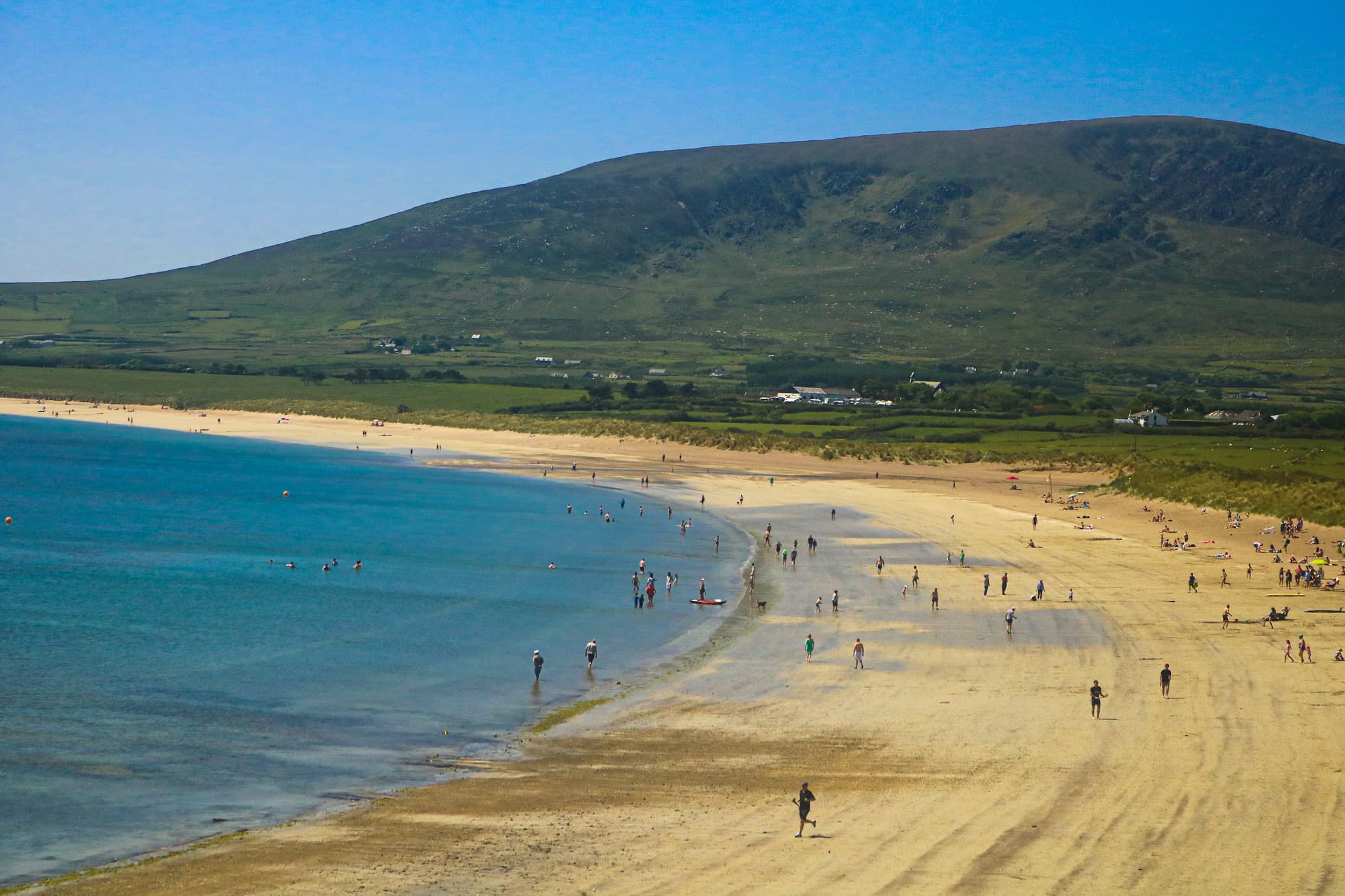 Surfing at Inch Beach, Kerry, Ireland