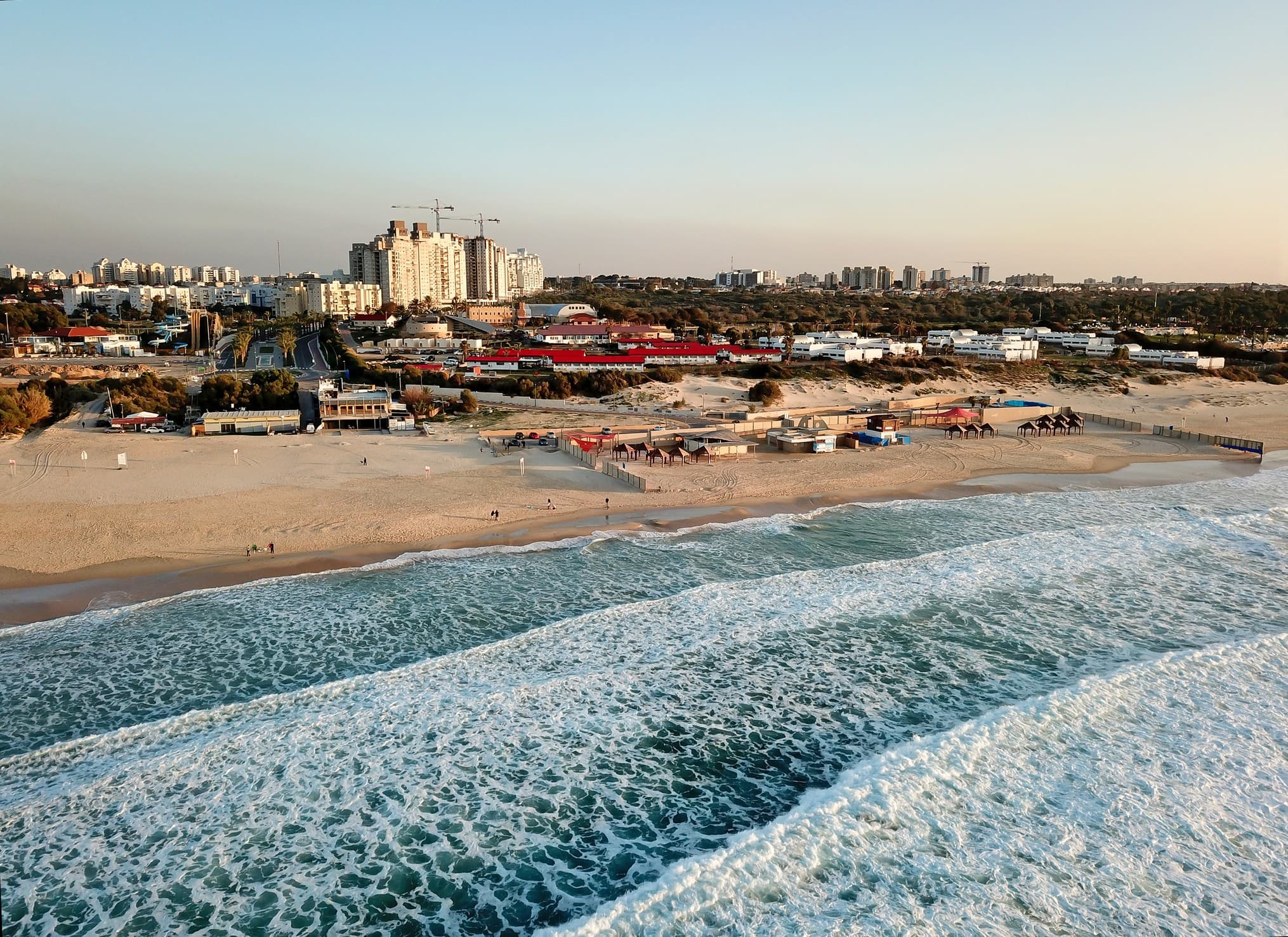 Surfing at Ashkelon Beach, Ashkelon, Israel