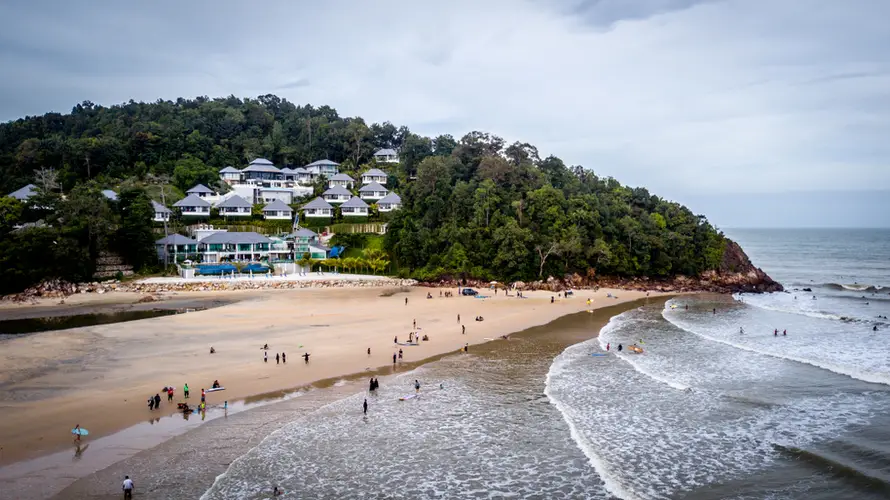 Surfing at Cherating, Pahang, Malaysia