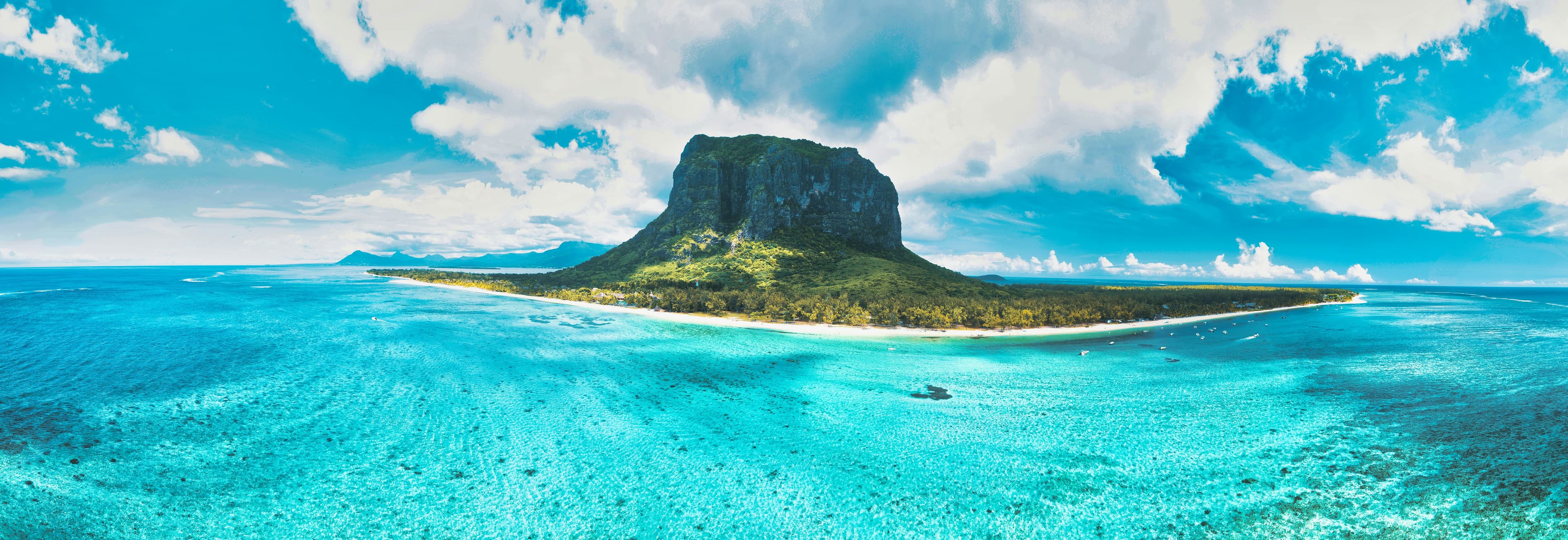 Surfing at Le Morne (One Eye), Black River, Mauritius