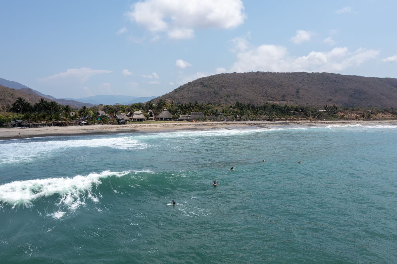 Surfing at La Ticla, Michoacán, Mexico