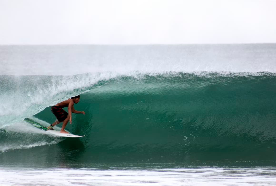 Surfing at Pascuales, Colima, Mexico