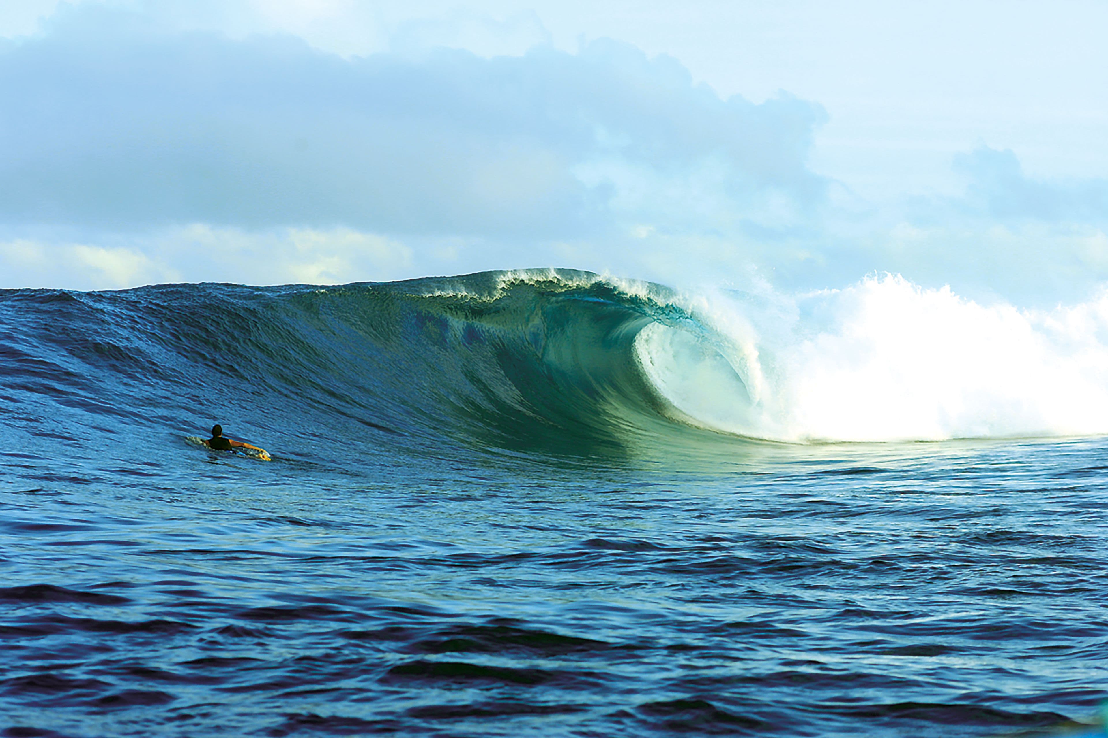 Surfing at P-Pass, Pohnpei, Micronesia