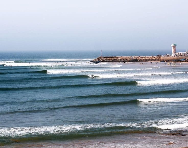 Surfing at Tamraght, Agadir, Morocco
