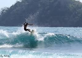 Surfing at Isla Grande, Colón, Panama