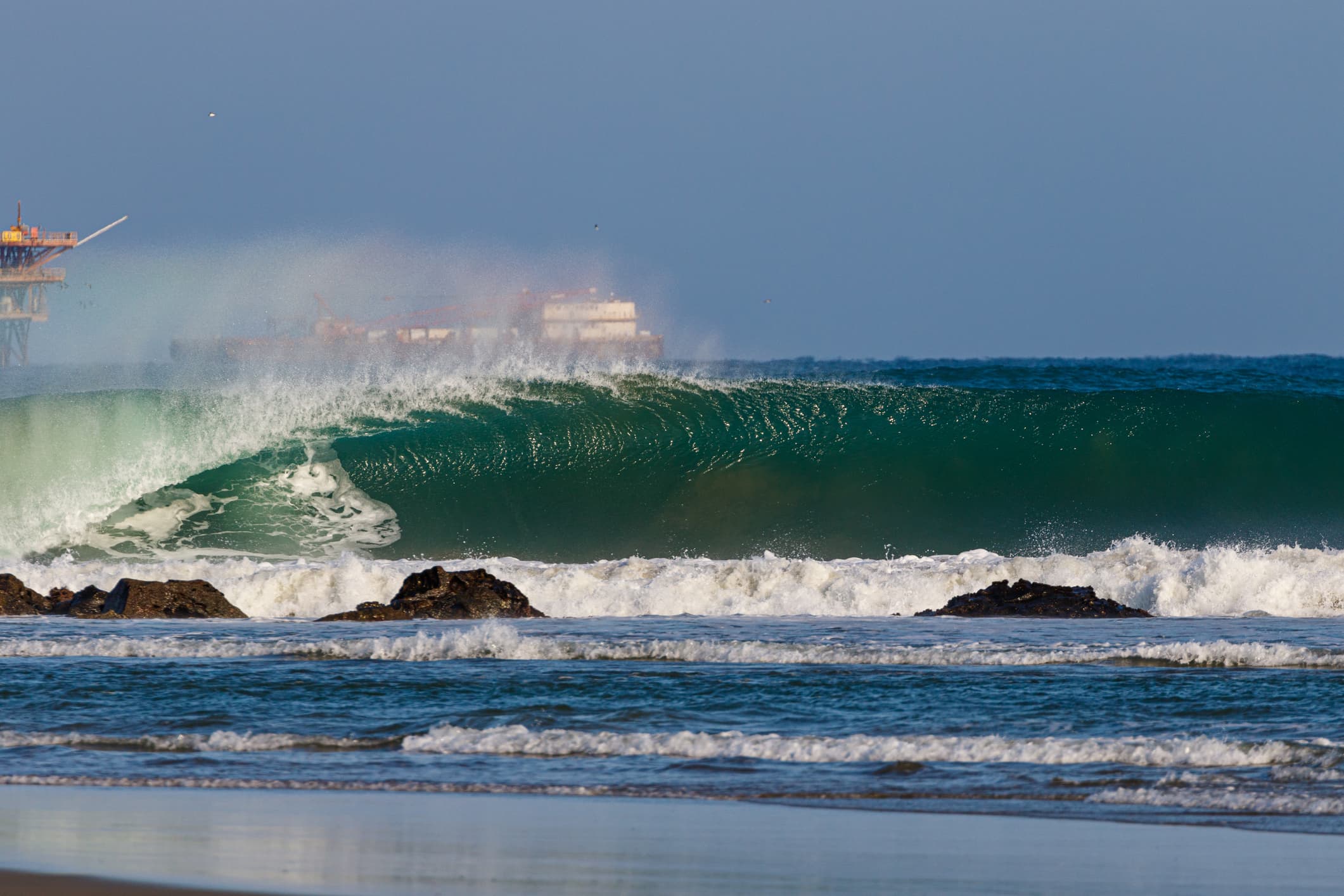 Surfing at Lobitos, Piura, Peru