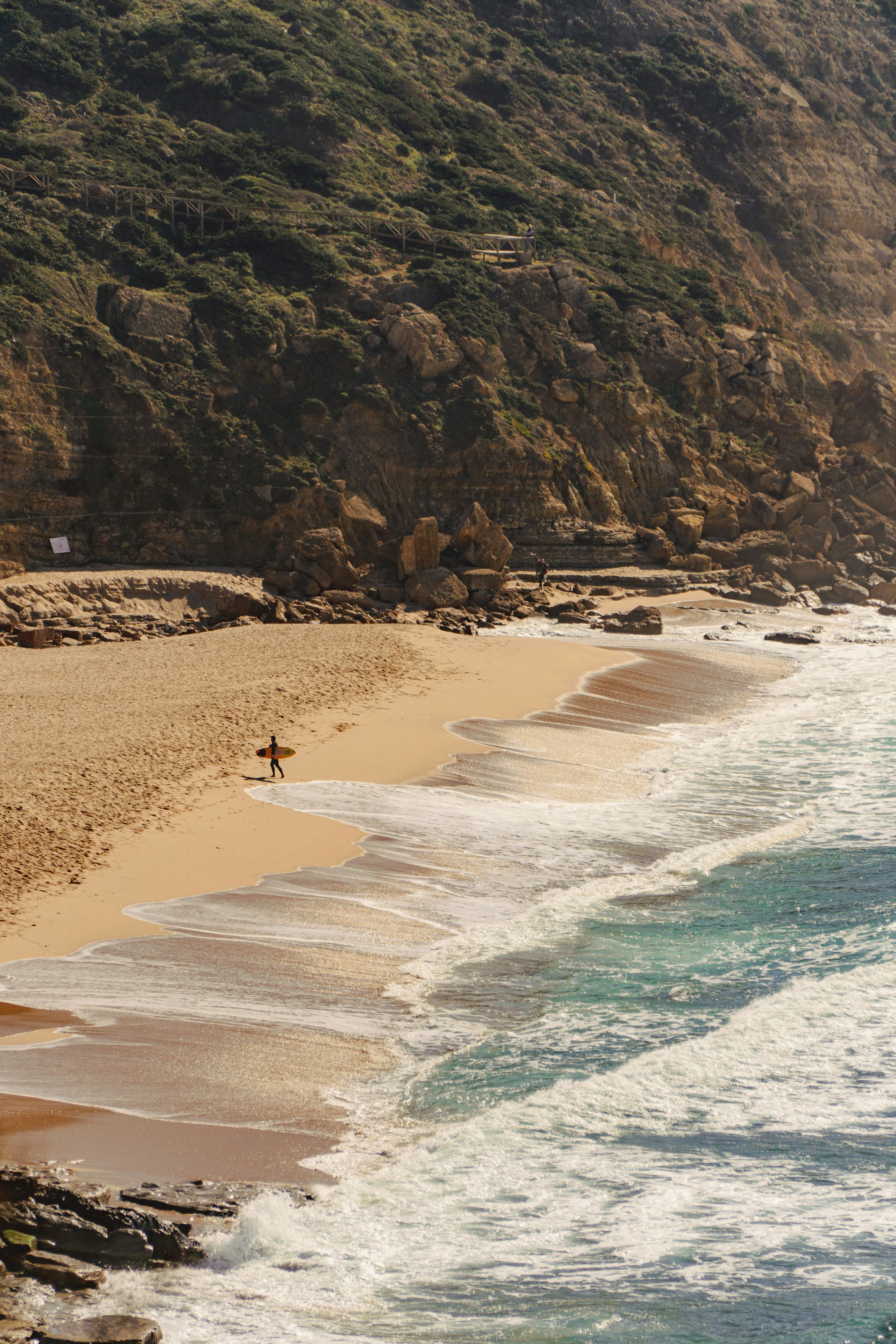 Surfing at Ericeira (Foz do Lizandro), Lisboa, Portugal