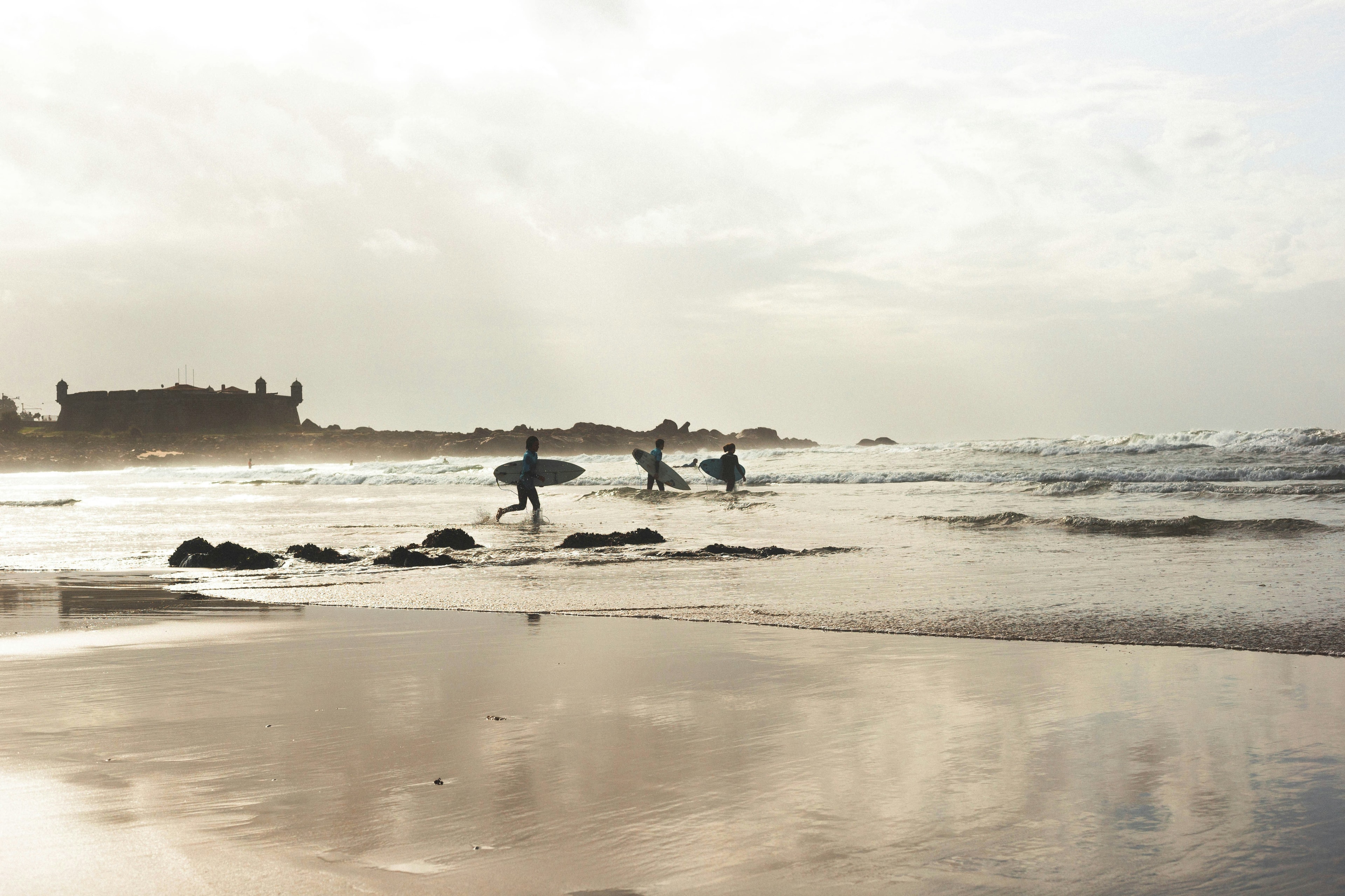 Surfing at Porto (Matosinhos), Porto, Portugal