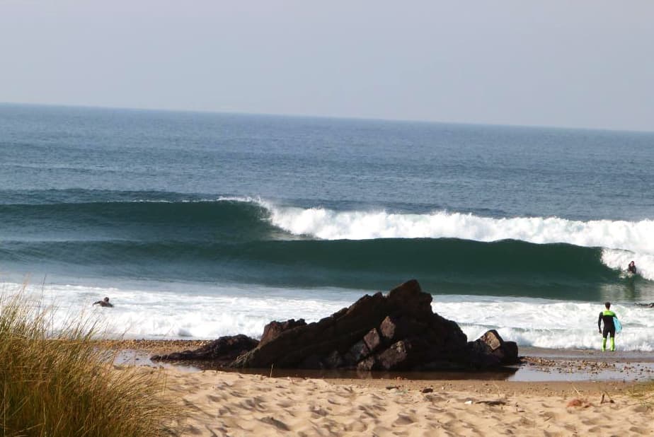 Surfing at Ribeira Grande (Santa Bárbara), São Miguel, Portugal