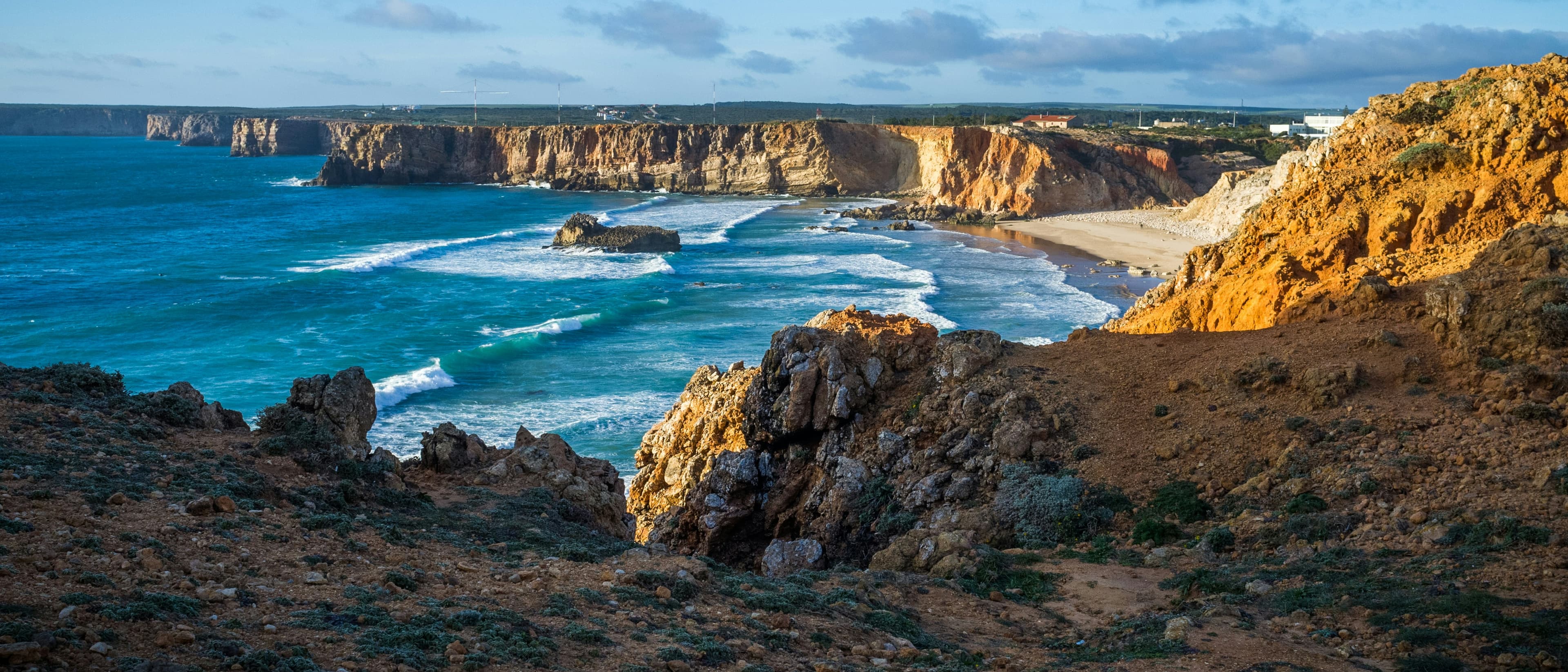 Surfing at Sagres (Tonel), Algarve, Portugal