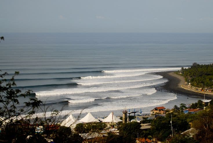 Surfing at Punta Roca, La Libertad, El Salvador