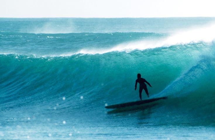 Surfing at Cape St. Francis, Eastern Cape, South Africa