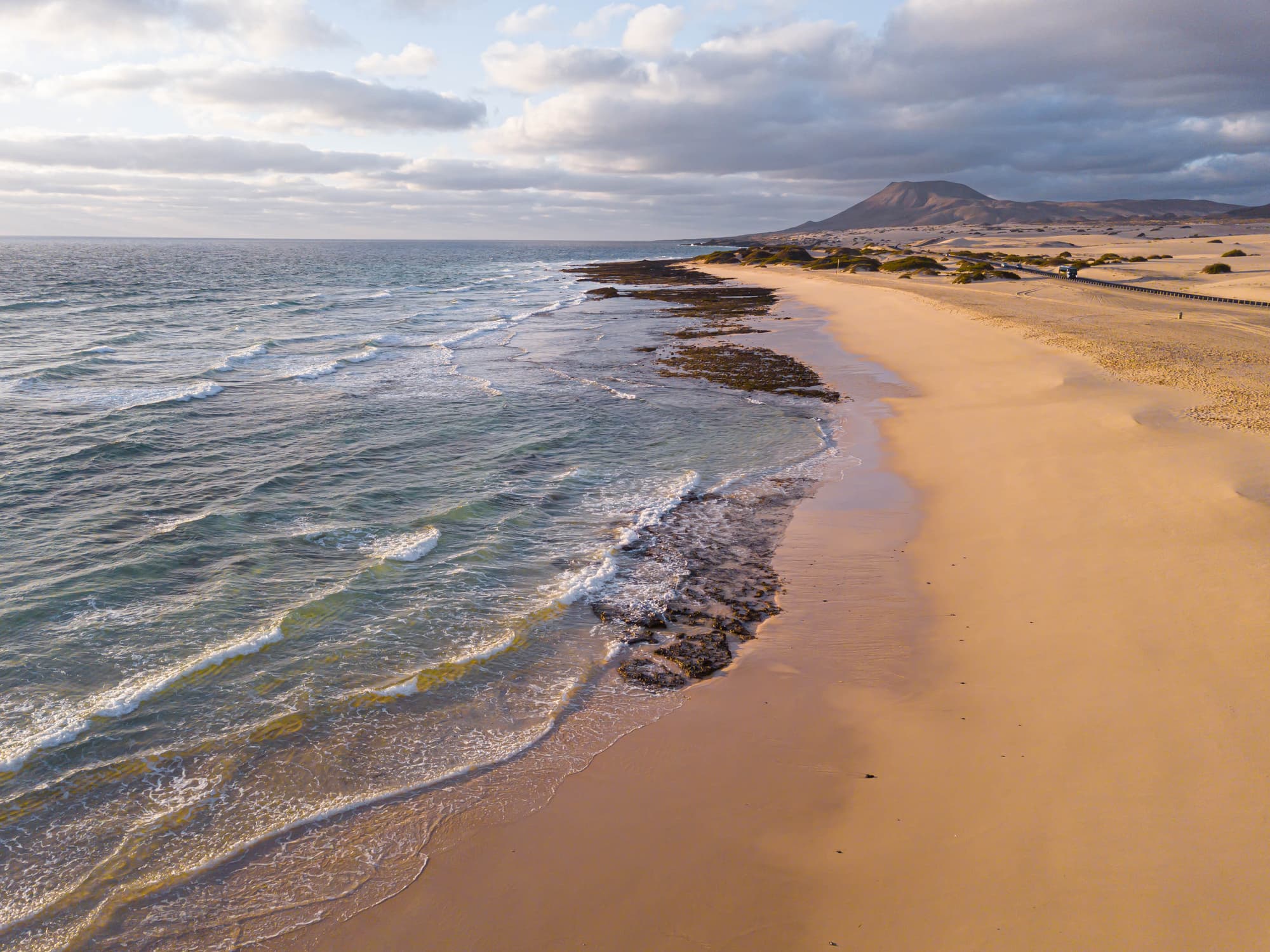 Surfing at Corralejo, Fuerteventura, Spain