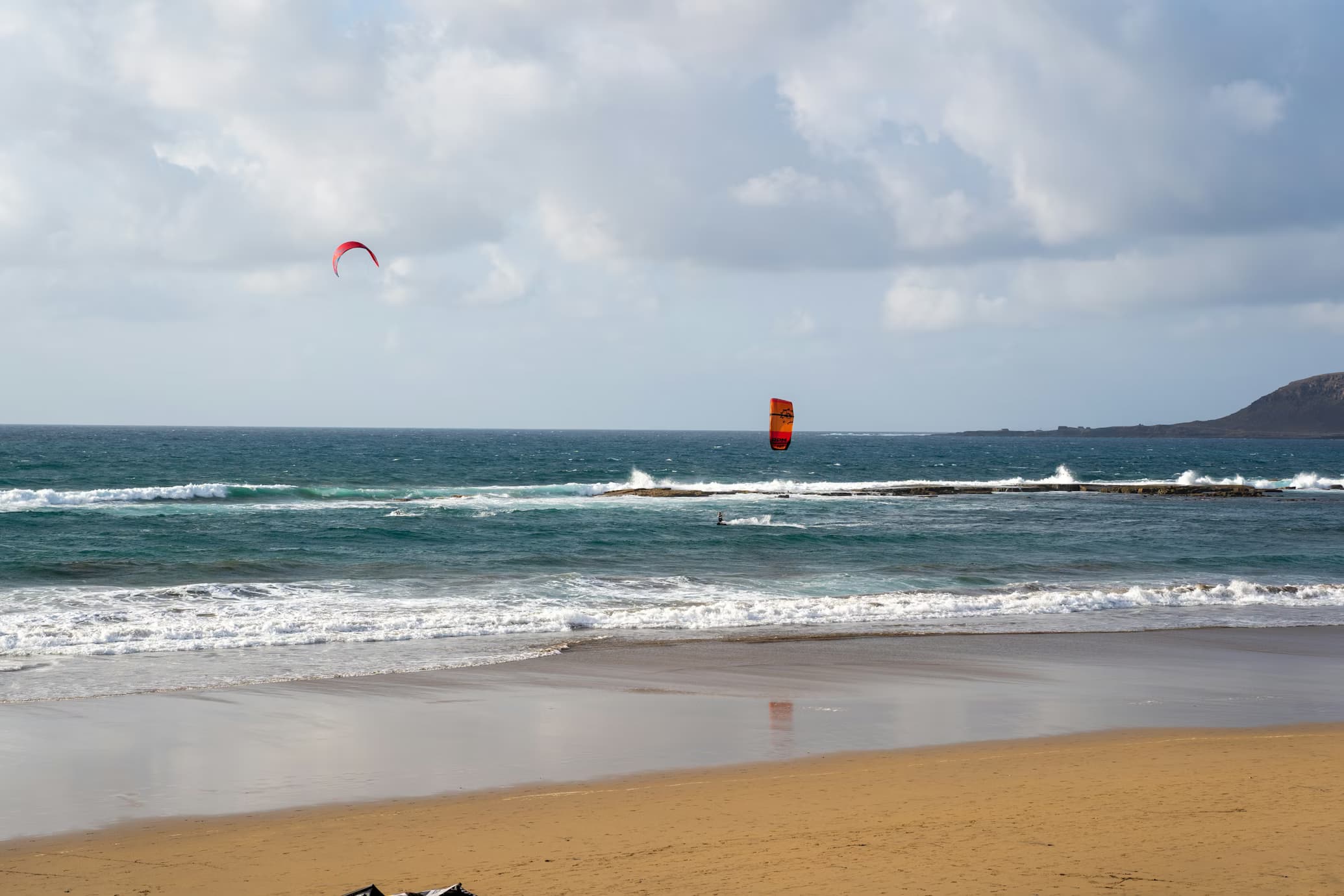 Surfing at Las Canteras, Gran Canaria, Spain