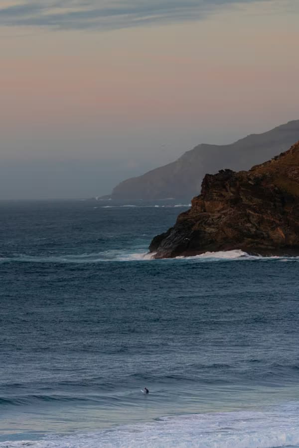 Surfing at Pantín, Galicia (Ferrol), Spain