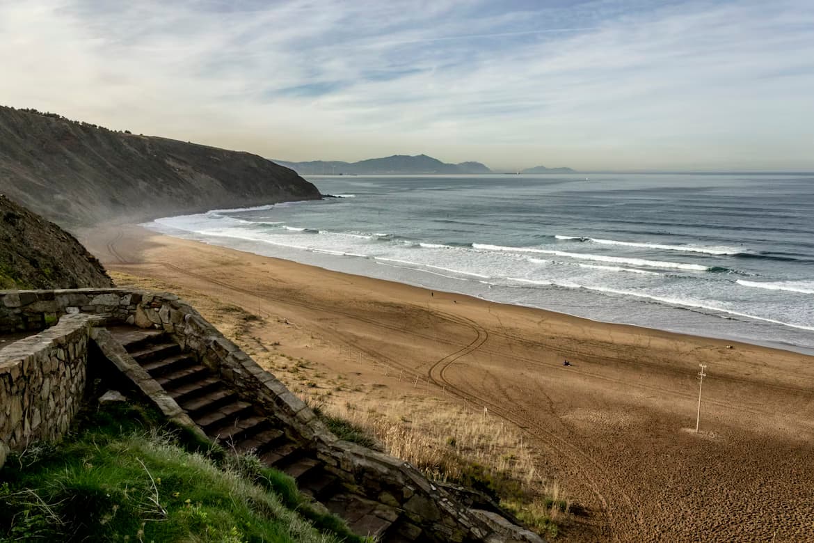 Surfing at Sopelana, Euskadi, Spain