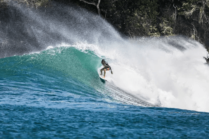 Surfing at Mt. Irvine Bay, Tobago, Trinidad and Tobago