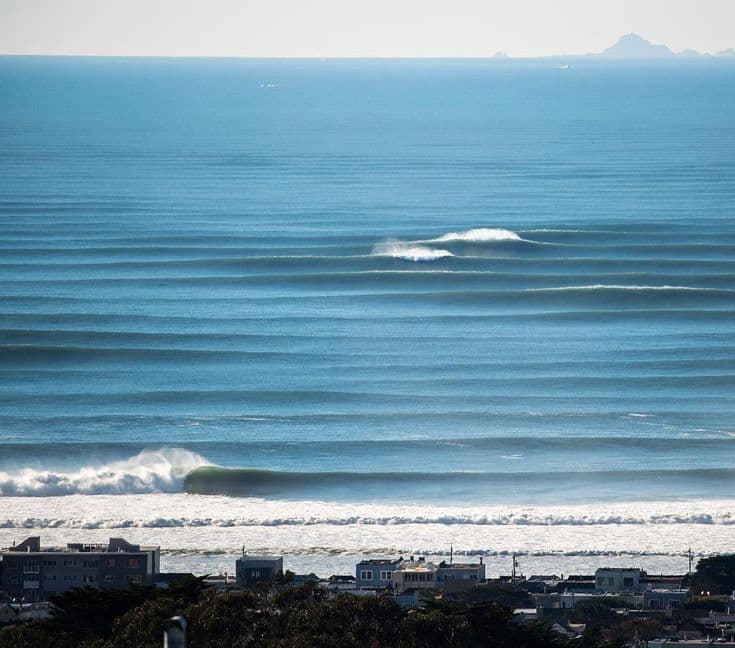 Surfing at Ocean Beach (SF), San Francisco, USA