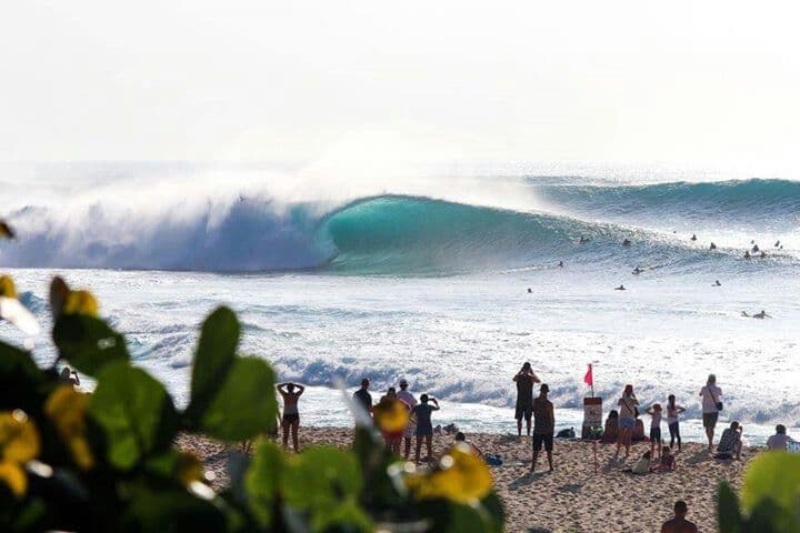 Surfing at Poipu Beach, Kauai, USA