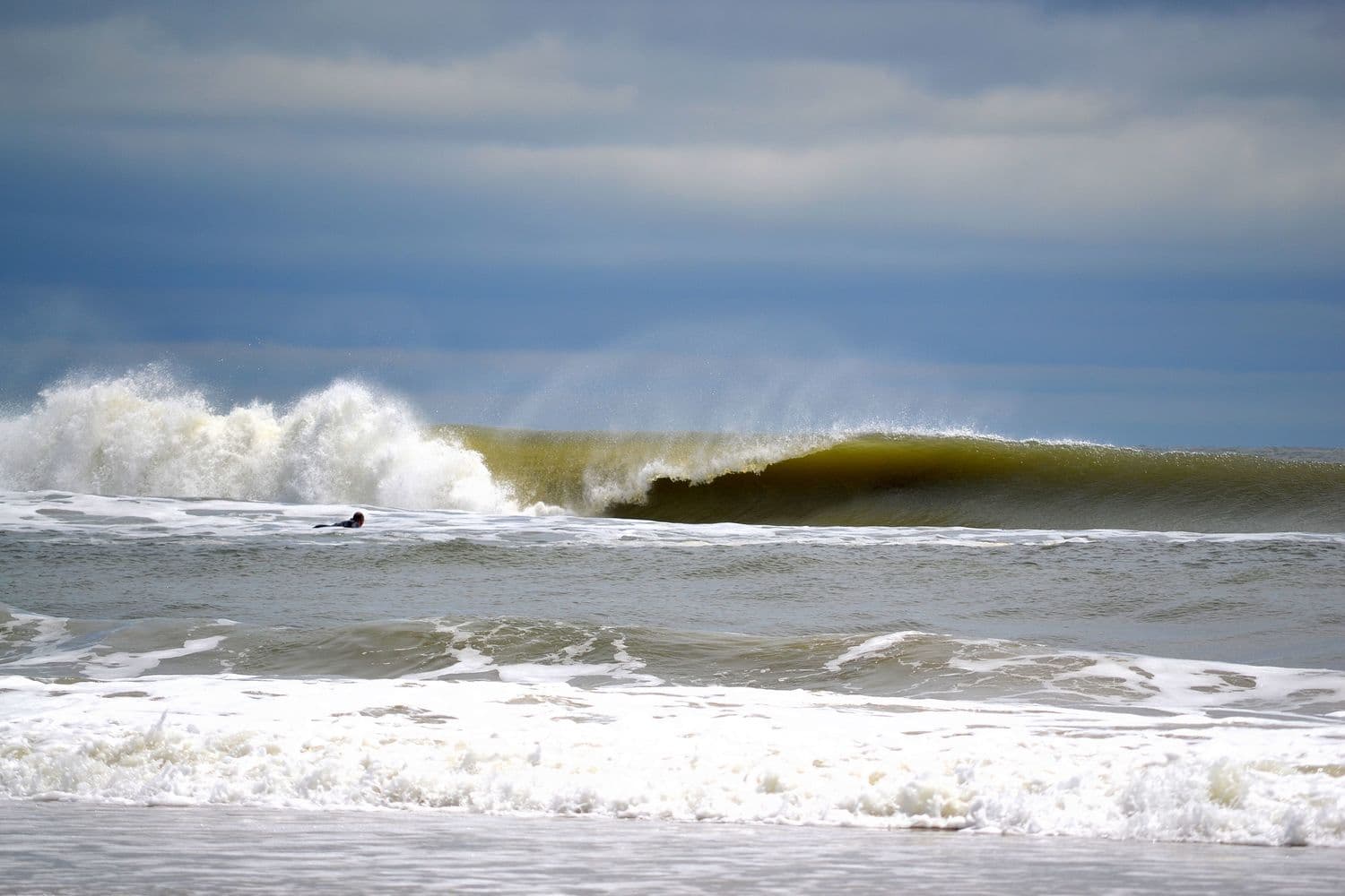 Surfing at Jacksonville Beach, Florida, USA