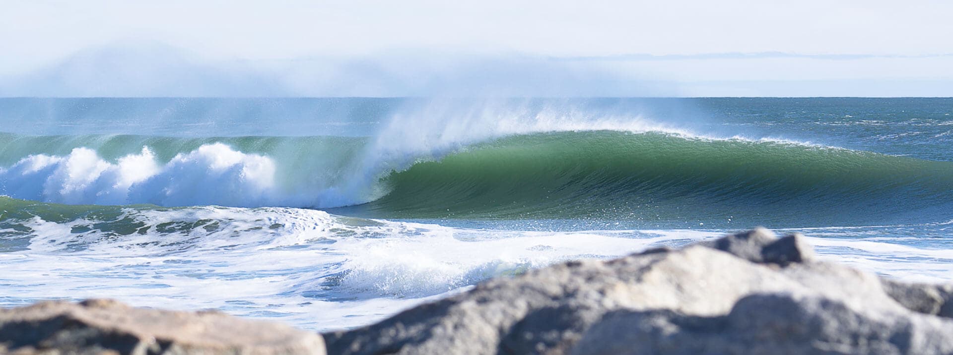Surfing at Narragansett (Point Judith), Rhode Island, USA