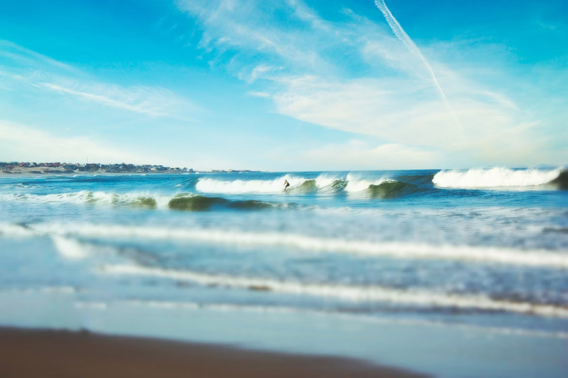 Surfing at Punta del Diablo, Rocha, Uruguay